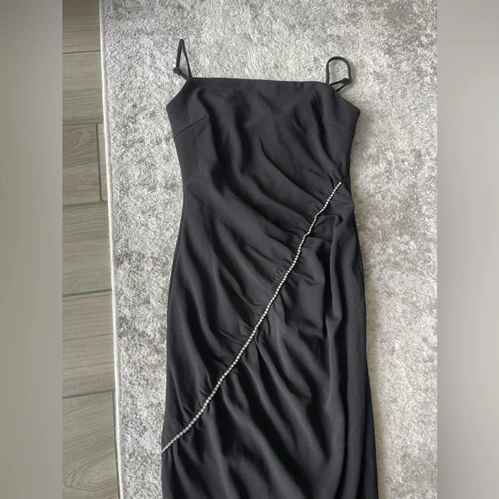 Chic Sparkle Asymmetrical Midi Dress